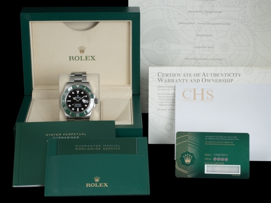 Rolex Submariner Date 41 Starbucks Green Ceramic Bezel Rolex Full Set  Watch  126610LV
